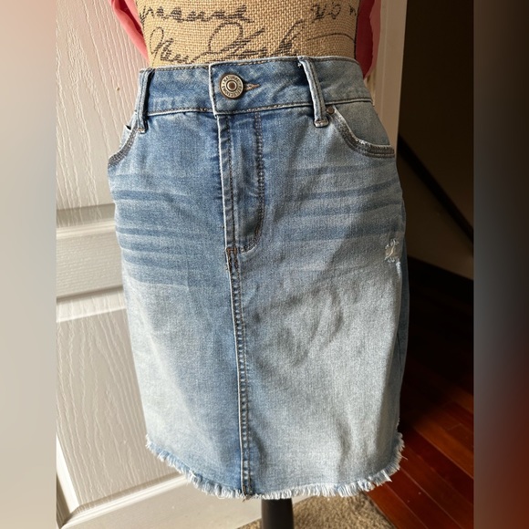 Denim Mini Skirt - Picture 1 of 15